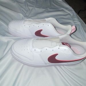 White , red , pink Air Force 1